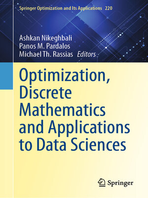 cover image of Optimization, Discrete Mathematics and Applications to Data Sciences